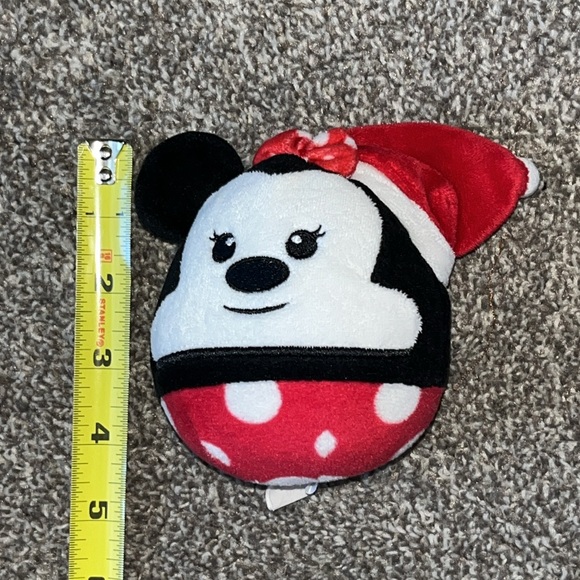 Disney Hallmark Minnie Mouse Plush Christmas Santa Ornament Stuffed Animal - Picture 6 of 6